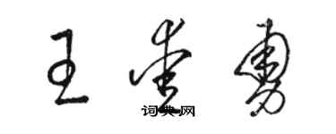 駱恆光王愛勇草書個性簽名怎么寫