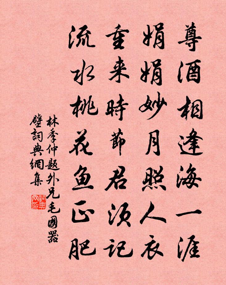 林季仲題外兄毛國器壁書法作品欣賞