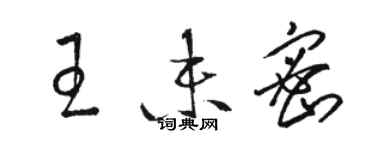 駱恆光王未密草書個性簽名怎么寫