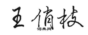 駱恆光王俏枝行書個性簽名怎么寫