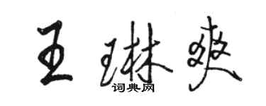 駱恆光王琳爽行書個性簽名怎么寫