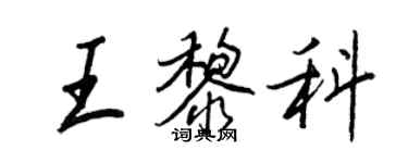 王正良王黎科行書個性簽名怎么寫