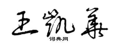 曾慶福王凱華草書個性簽名怎么寫