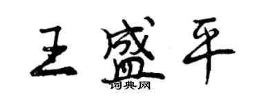 曾慶福王盛平行書個性簽名怎么寫