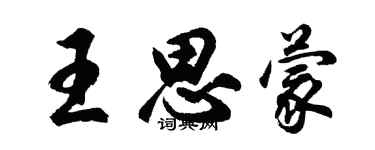 胡問遂王思蒙行書個性簽名怎么寫