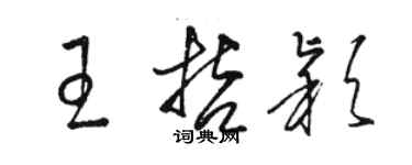 駱恆光王哲穎草書個性簽名怎么寫