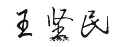 駱恆光王堅民行書個性簽名怎么寫