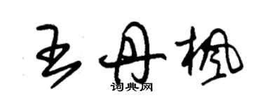 朱錫榮王丹楓草書個性簽名怎么寫