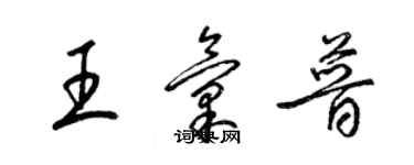 梁錦英王匯普草書個性簽名怎么寫