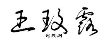 曾慶福王玫露草書個性簽名怎么寫