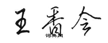 駱恆光王香會行書個性簽名怎么寫