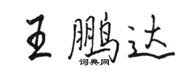 駱恆光王鵬達行書個性簽名怎么寫