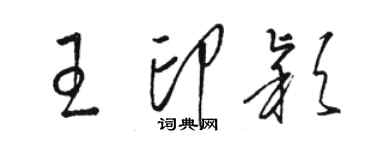 駱恆光王印穎草書個性簽名怎么寫