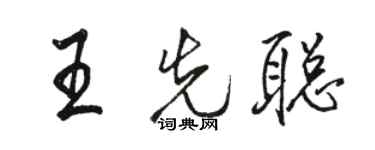 駱恆光王先聰行書個性簽名怎么寫