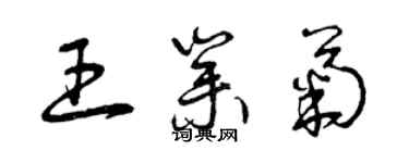 曾慶福王業菊草書個性簽名怎么寫
