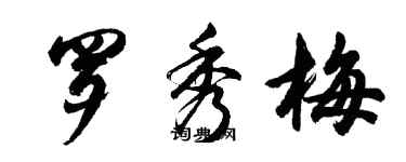 胡問遂羅秀梅行書個性簽名怎么寫