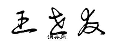 曾慶福王世友草書個性簽名怎么寫