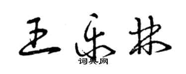 曾慶福王樂林草書個性簽名怎么寫