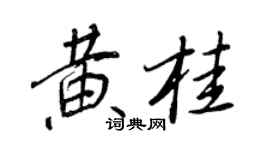 王正良黃桂行書個性簽名怎么寫