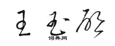 駱恆光王玉啟草書個性簽名怎么寫