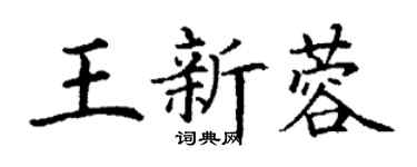 丁謙王新蓉楷書個性簽名怎么寫