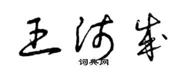 曾慶福王沛成草書個性簽名怎么寫