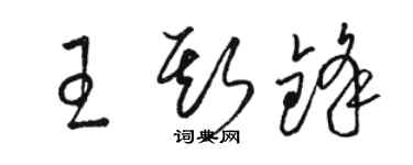 駱恆光王斯鋒草書個性簽名怎么寫