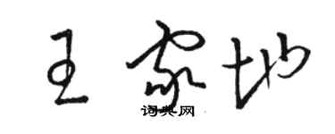 駱恆光王家地草書個性簽名怎么寫