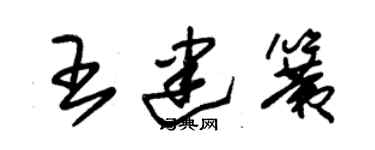 朱錫榮王建簧草書個性簽名怎么寫