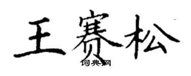 丁謙王賽松楷書個性簽名怎么寫