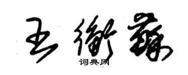 朱錫榮王衡蘇草書個性簽名怎么寫