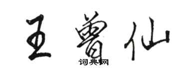 駱恆光王曾仙行書個性簽名怎么寫