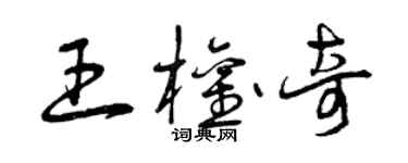 曾慶福王權奇草書個性簽名怎么寫
