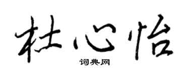 王正良杜心怡行書個性簽名怎么寫