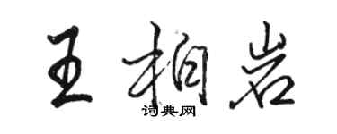 駱恆光王柏岩行書個性簽名怎么寫