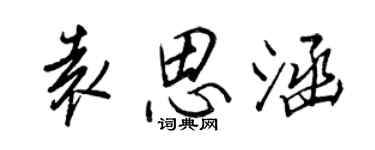 王正良袁思涵行書個性簽名怎么寫