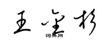 梁錦英王金杉草書個性簽名怎么寫