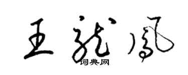 梁錦英王龍鳳草書個性簽名怎么寫