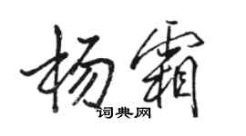 駱恆光楊霜行書個性簽名怎么寫