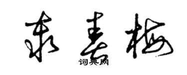 曾慶福秦春梅草書個性簽名怎么寫