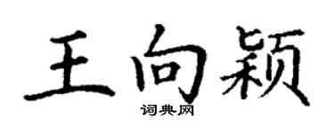 丁謙王向穎楷書個性簽名怎么寫