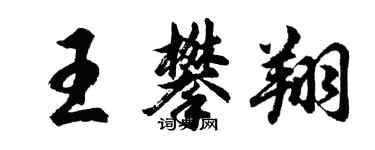 胡問遂王攀翔行書個性簽名怎么寫