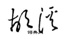 駱恆光胡溪草書個性簽名怎么寫