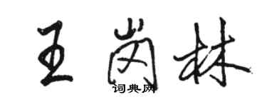 駱恆光王崗林行書個性簽名怎么寫