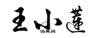 胡問遂王小蓮行書個性簽名怎么寫