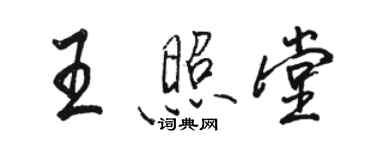 駱恆光王照堂行書個性簽名怎么寫