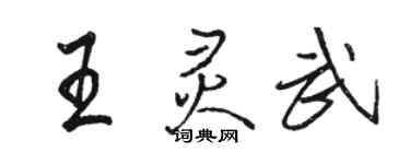 駱恆光王靈武行書個性簽名怎么寫