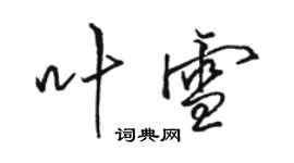 駱恆光葉雪行書個性簽名怎么寫