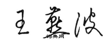 駱恆光王燕波草書個性簽名怎么寫