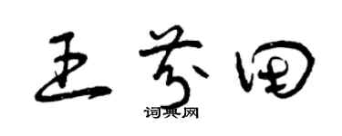 曾慶福王芬田草書個性簽名怎么寫